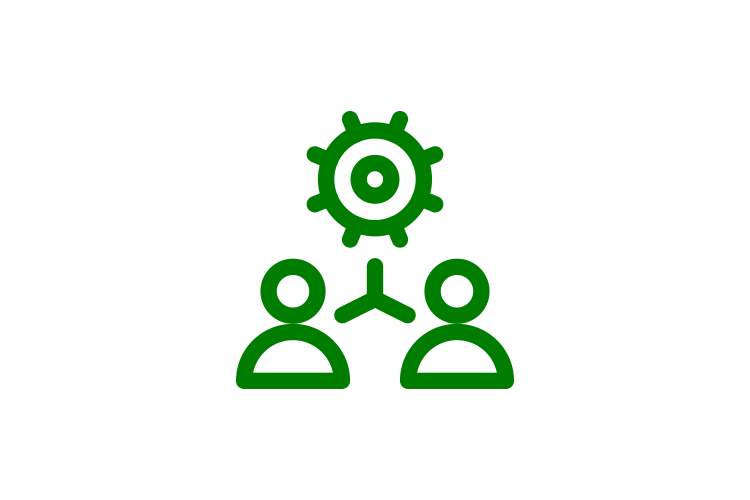 Icon: 2 Menschen mit Einstellungsrat