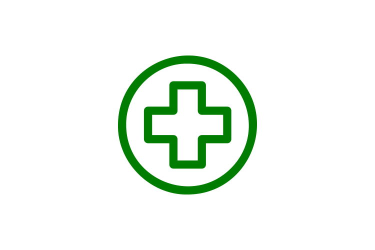 Icon: Kreuz im Kreis