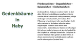 Gedenkbäume in Haby
